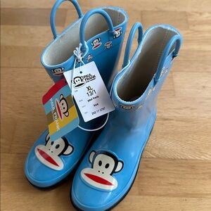 Paul Frank Vibrant Blue Monkey Rain Boots
